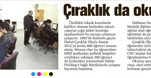 Çıraklık da Okulda Öğreniliyor