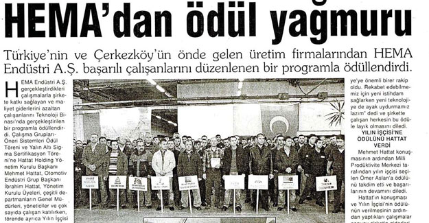 Hema'dan Ödül Yağmuru
