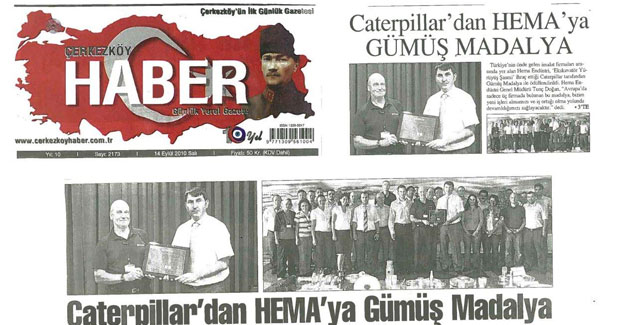 Caterpillar'dan Hema'ya Gümüş Madalya